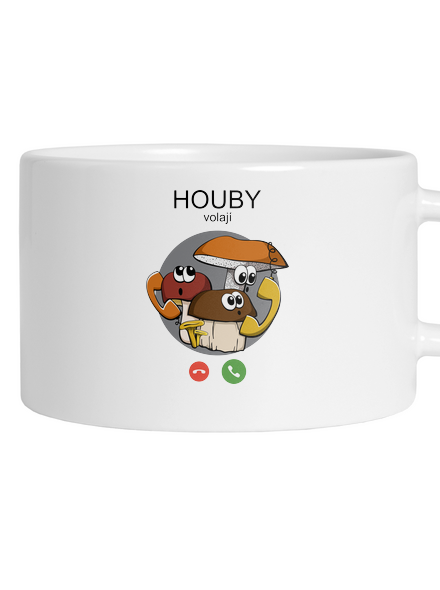 Houby volají hrnek makronka White