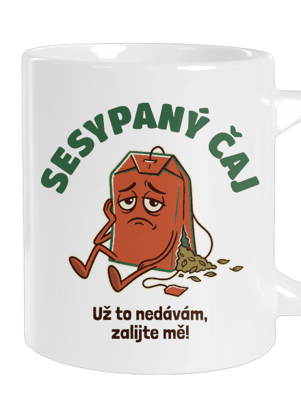 Sesypaný čaj velký hrnek White