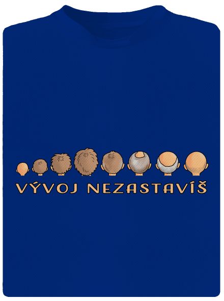 Vývoj nezastavíš pánské sportovní tričko Royal Blue Mal