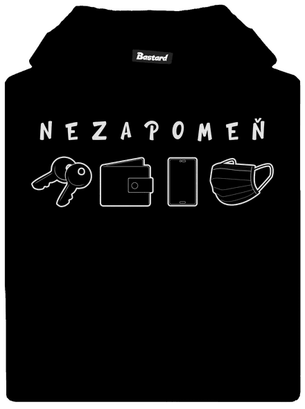 Nezapomeň dětská mikina klokanka Black