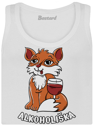Vínová Alkoholiška dámské tílko klasické White