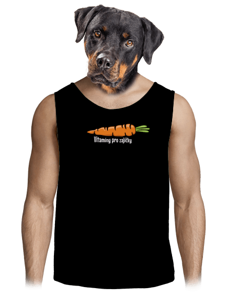 Vitamíny pro zajíčky pánské tílko Black