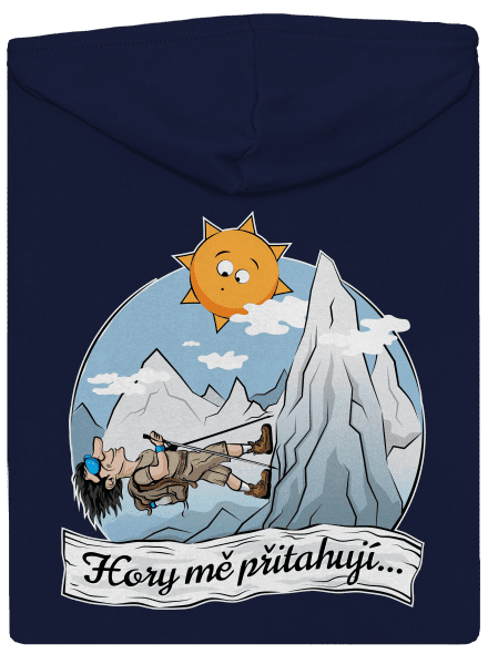 Hory mě přitahují pánská mikina na zip Navy