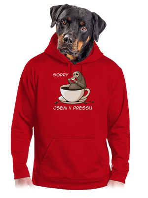 V pressu pánská mikina klokanka Red