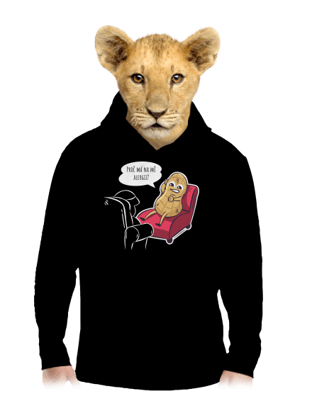 Alergeny u psychologa dětská mikina klokanka Black