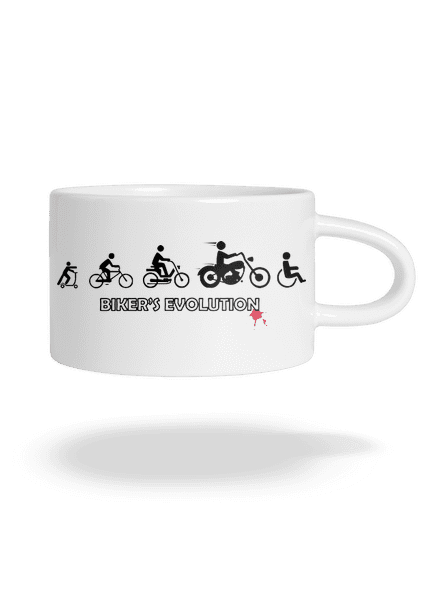 Bikers evolution hrnek makronka White