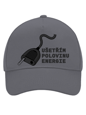 Ušetřím polovinu kšiltovka baseballka Graphite grey