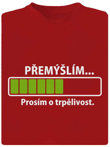 Přemýšlím pánské sportovní tričko Red Mal