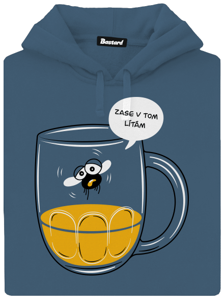 Zase v tom lítám dámská mikina klokanka Denim