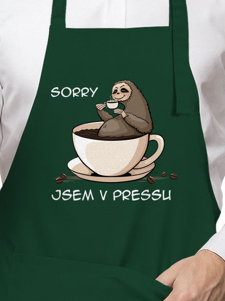 V pressu zástěra Bottle Green