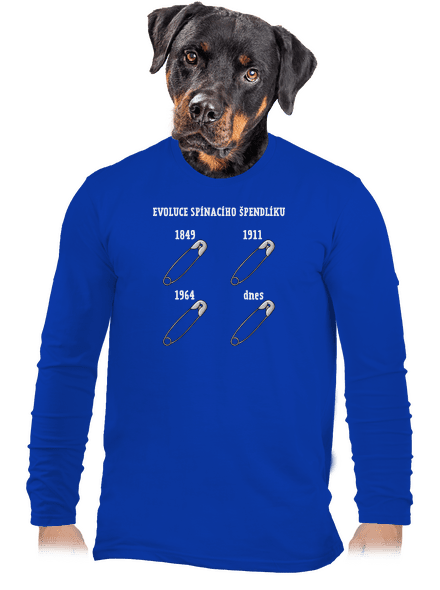 Evoluce spínacího špendlíku pánské dlouhý rukáv Royal Blue