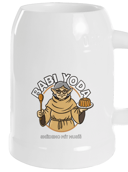 Babi Yoda půllitr White