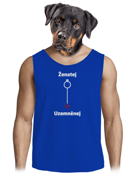 Ženatej a uzemněnej pánské tílko Royal Blue