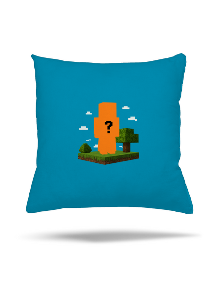 Minecraft z vlastní fotky polštář Blue Turquoise