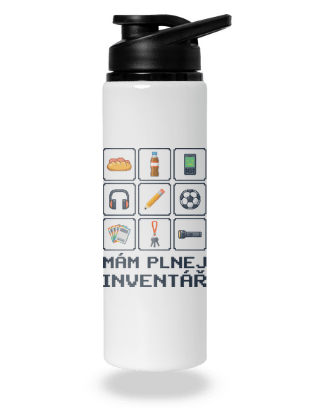 Plnej inventář lahev na vodu White