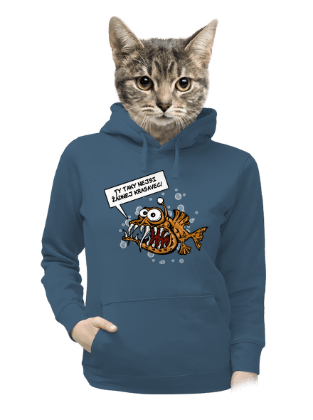 Mořský ďas dámská mikina klokanka Denim