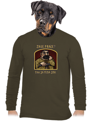 Zase práce? pánské dlouhý rukáv Urban Khaki