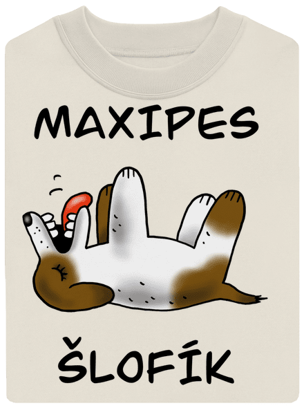 Maxipes Šlofík unisex mikina bez kapuce Off White
