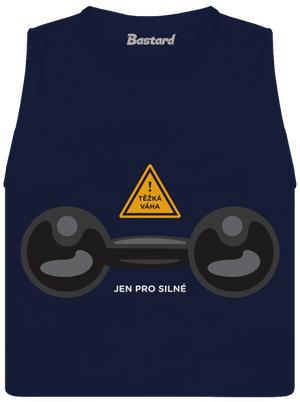 Těžká váha dámské tílko volné Navy