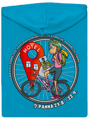 Cyklistický horoskop: Panna dámská mikina na zip Blue Atol