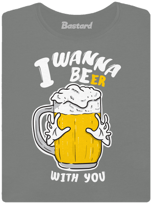 I wanna beer dámské tričko Dark Gray Melange