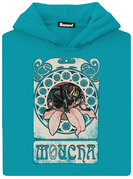 Moucha dětská mikina klokanka Hawaiian Blue