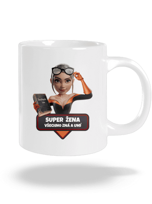 Super máma velký hrnek White