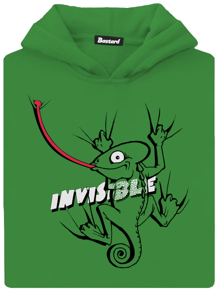 Invisible chameleon dětská mikina klokanka Kelly Green AWD