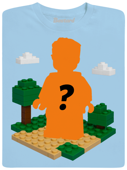 Lego postava z vlastní fotky dětské tričko Sky Blue