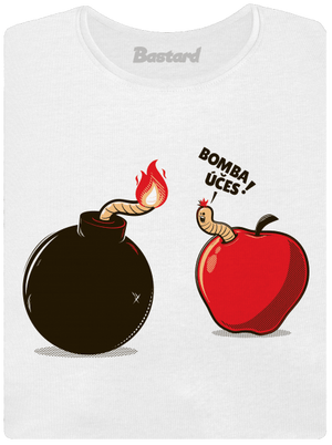 Bombovej účes dámské tričko s lemem White