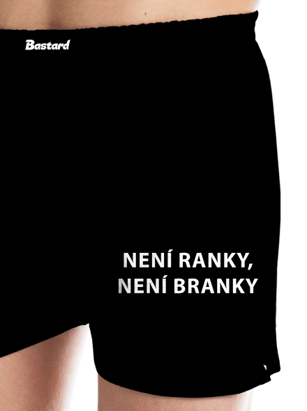 Není ranky, není branky pánské trenky Black