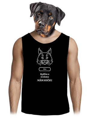 Nemůžu, mám kočku pánské tílko Black