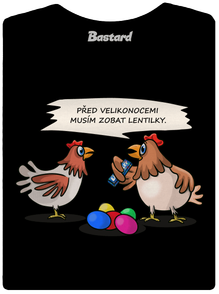 Slepice před Velikonocemi dámské tričko Black