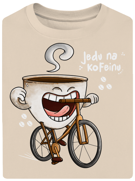 Jedu na kofeinu unisex tričko oversized Almond