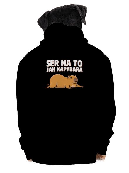 Jak kapybara pánská mikina na zip Black