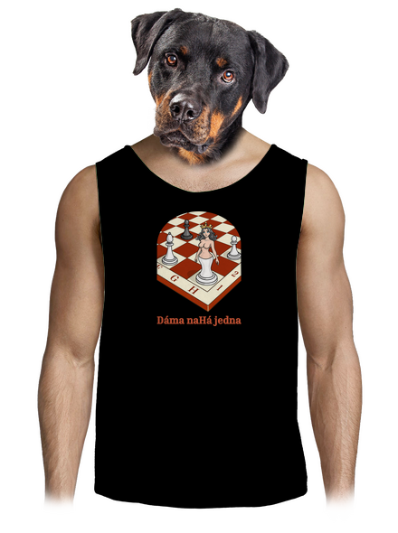 Dáma nahá jedna pánské tílko Black