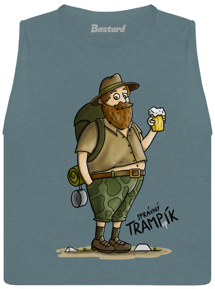 Trampík dámské tílko volné Heather Deep Teal