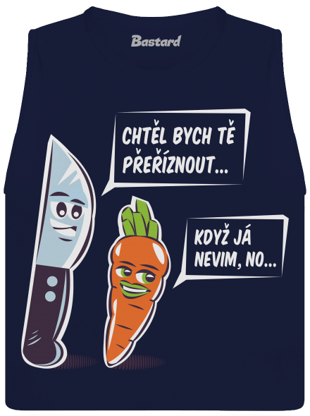 Přeříznout dámské tílko volné Navy