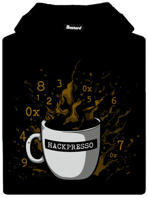 Hackpresso  pánská mikina klokanka Black