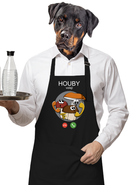 Houby volají zástěra Black