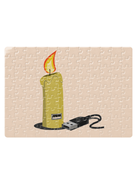USB svíčka puzzle White