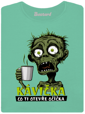 Zombie kávička dámské tričko premium Mint Mal