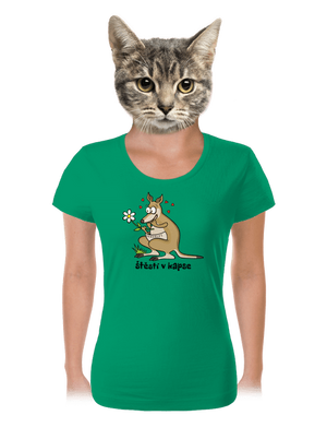 Štěstí v kapse dámské tričko Kelly Green Mal