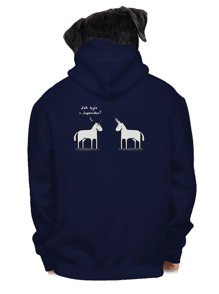 Pornorožec pánská mikina na zip Navy