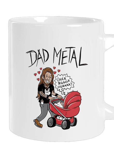 Dad metal velký hrnek White