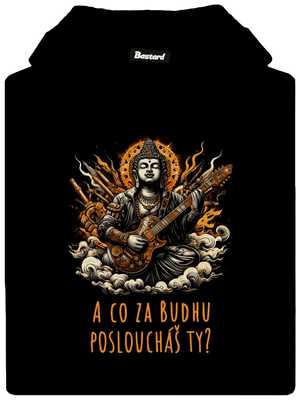 Hudební budha pánská mikina klokanka Black