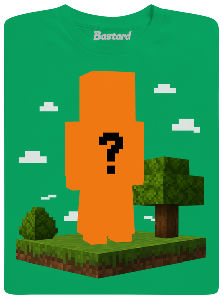 Minecraft z vlastní fotky dětské tričko Kelly Green