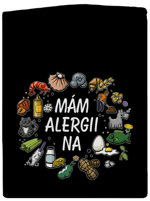 Mám alergii na... + fix pánská mikina na zip Black