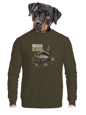 Dneska už nezaberu unisex mikina bez kapuce Urban Khaki