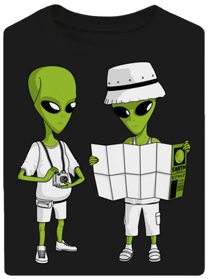 Mimozemšťané unisex tričko oversized Black